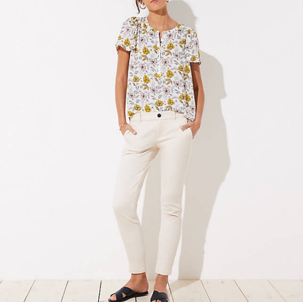 New LOFT Cappuccino Cream Chinos